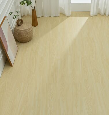 Chất chống mòn màu vàng 1220x180mm Độ dày 5mm sàn nhà trong nhà sàn SPC cho phòng khách và văn phòng