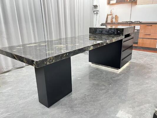 3 Phong cách Sức bền thân thiện với môi trường trang trí Đồ gạch lửa thanh lịch chống ẩm Đẹp mòn chống trượt Đen và Beige Đá sang trọng Bàn bàn đá đánh bóng đá sỏi Đảo bàn cho xây dựng