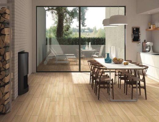 Gạch sứ bằng gỗ 30x120cm chống mờ Màu be nhạt cho dự án CE Lớp AAA