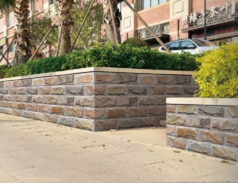 Gạch ốp lát đá ngoài trời màu be CE chống xước, Gạch ốp tường bằng đá trang trí 20x40cm