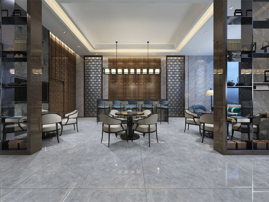 Ngói lát sàn bằng đá cẩm thạch 500SQM SGS, Ngói lót sàn nội thất màu xám cuối 80x80cm