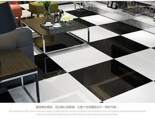 Gạch lát nền Porcelain Trắng Mài bóng 600x600mm 800x800mm dày 9mm