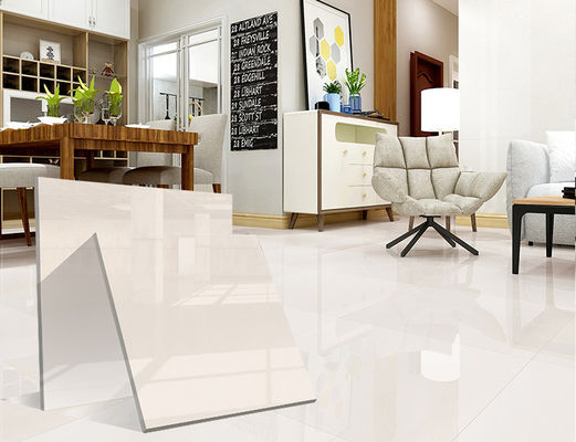 Gạch sứ đánh bóng 24X24 '9.5mm Màu ngà voi hòa tan thủy tinh hóa 800x800mm