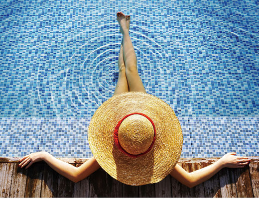 Gạch Mosaic Bể Bơi Xanh 300x300mm Tráng Men