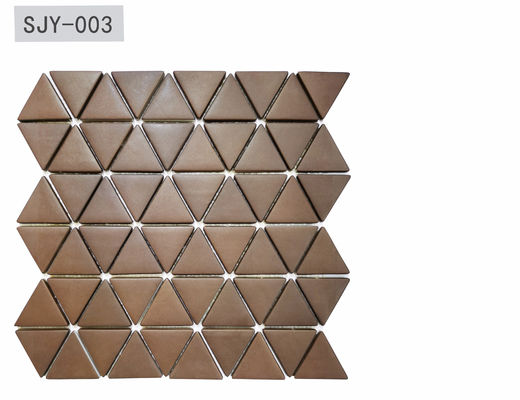100Sqm 6mm Gạch trang trí khảm kim loại tráng men Toàn thân Màu tối 310.5x308mm