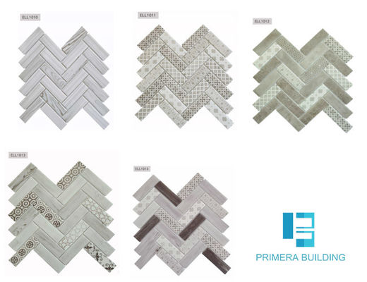 270x290mm gỗ đá cẩm thạch Mosaic 6mm Độ dày cho hồ bơi