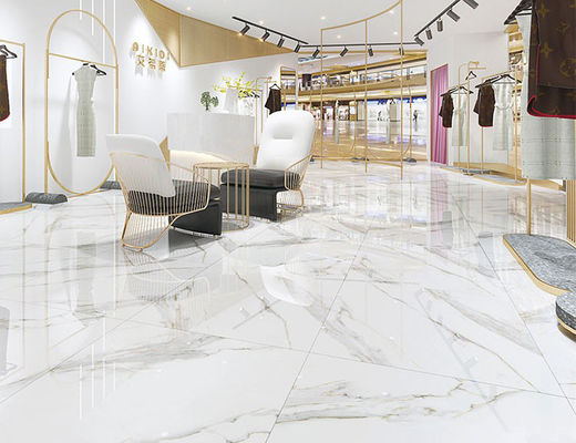 CALACATTA White Marble Potcelain Slound Gạch 800x800mm Dòng vàng