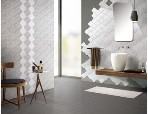 Gạch ốp tường gốm 125x150mm - In phun 3D hiện đại