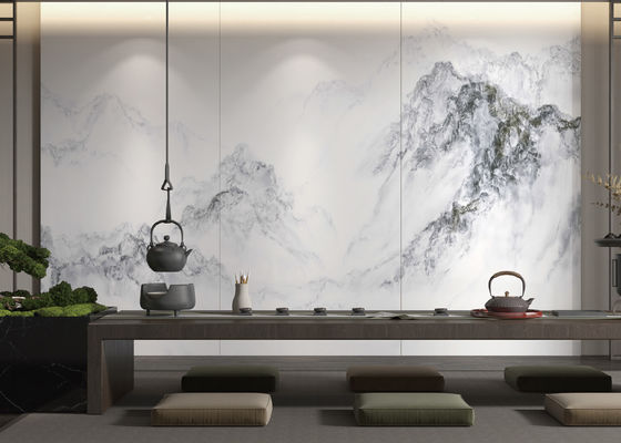 Đá thạch anh thiêu kết trắng Carrara để trang trí nền tường