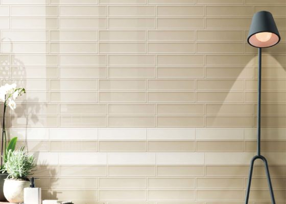 Gạch ốp tường bằng sứ gia đình AAA 75x300mm Màu trắng và màu be