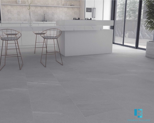 Sàn Vinyl SPC Vân Đá Xám 3.5mm Chống Thấm Nước Lát Nền Nội Thất