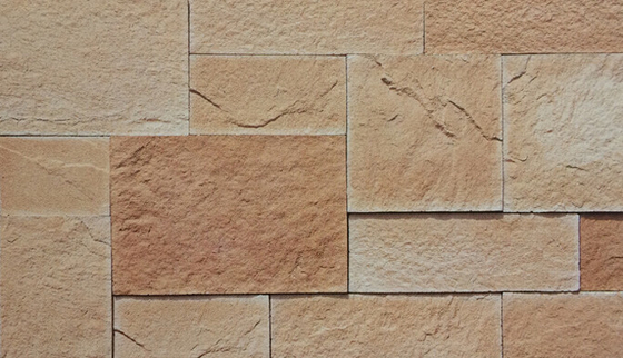 Đồ gạch đá màu cam màu Beige AAA cho các bức tường bên ngoài và bên trong