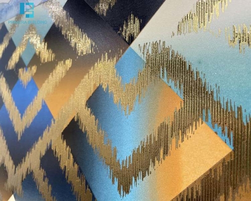600x600mm Golden Porcelain Floor Tiles 3D Inkjet in